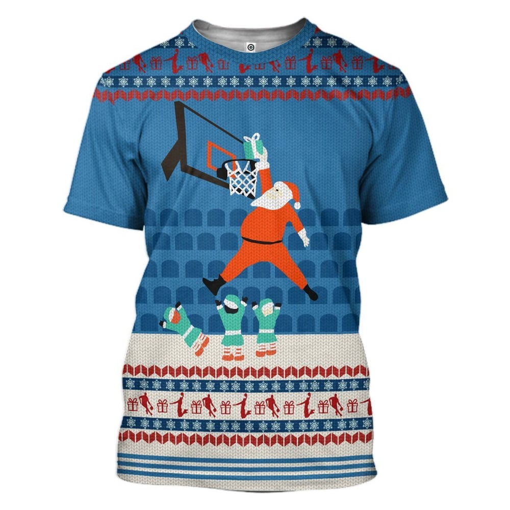 24 Kb Santa Claus Basketball Christmas All Over Print T-Shirt Hoodie Idea