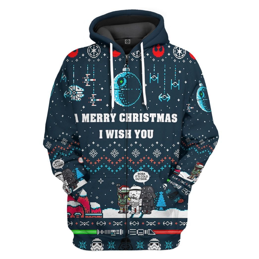 A Merry Christmas I Wish You All Over Print T-Shirt Hoodie Apparel