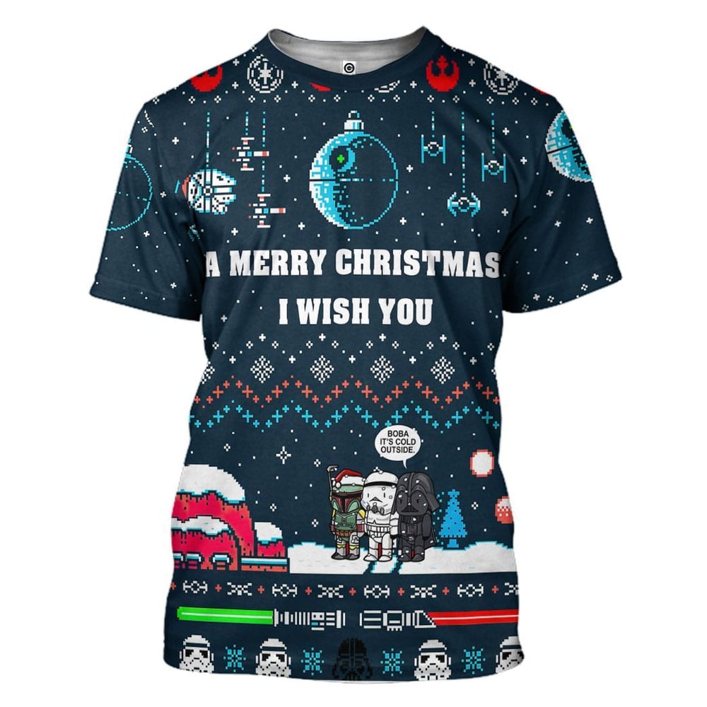 A Merry Christmas I Wish You All Over Print T-Shirt Hoodie Apparel