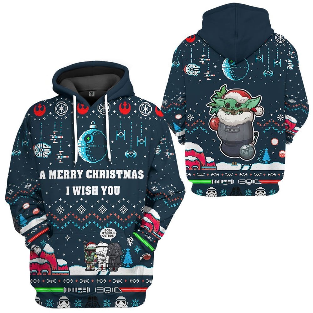 A Merry Christmas I Wish You All Over Print T-Shirt Hoodie Apparel