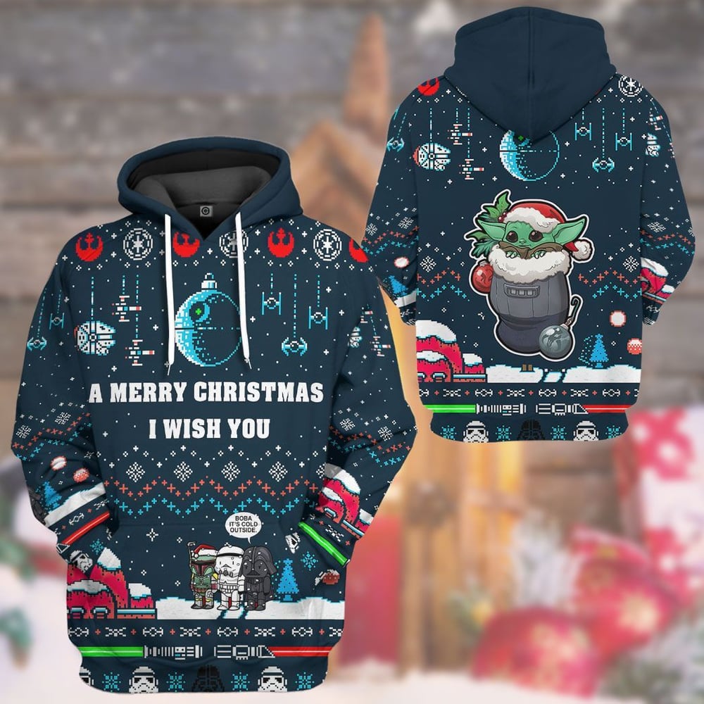 A Merry Christmas I Wish You All Over Print T-Shirt Hoodie Apparel