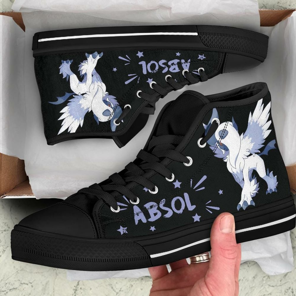 Absol Sneakers High Top Shoes Fan Gifts Idea