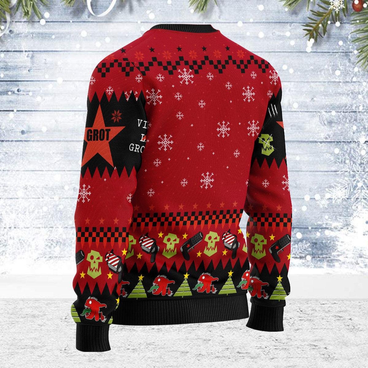 Armed And Dangerous Red Gobbo Iconic Ugly Christmas Sweater