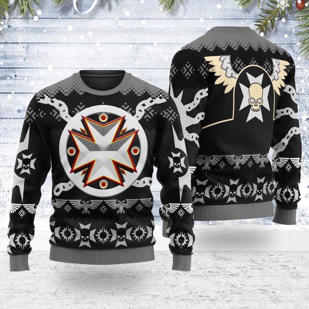 Black Templars Iconic Ugly Christmas Sweater