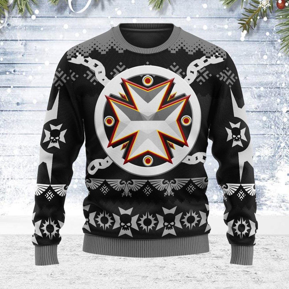 Black Templars Iconic Ugly Christmas Sweater