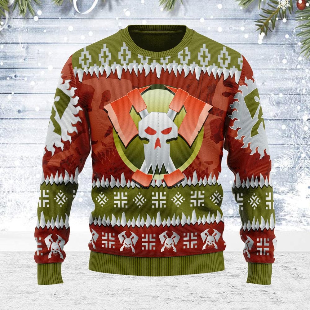 Blood Axe Orks Iconic Ugly Christmas Sweater