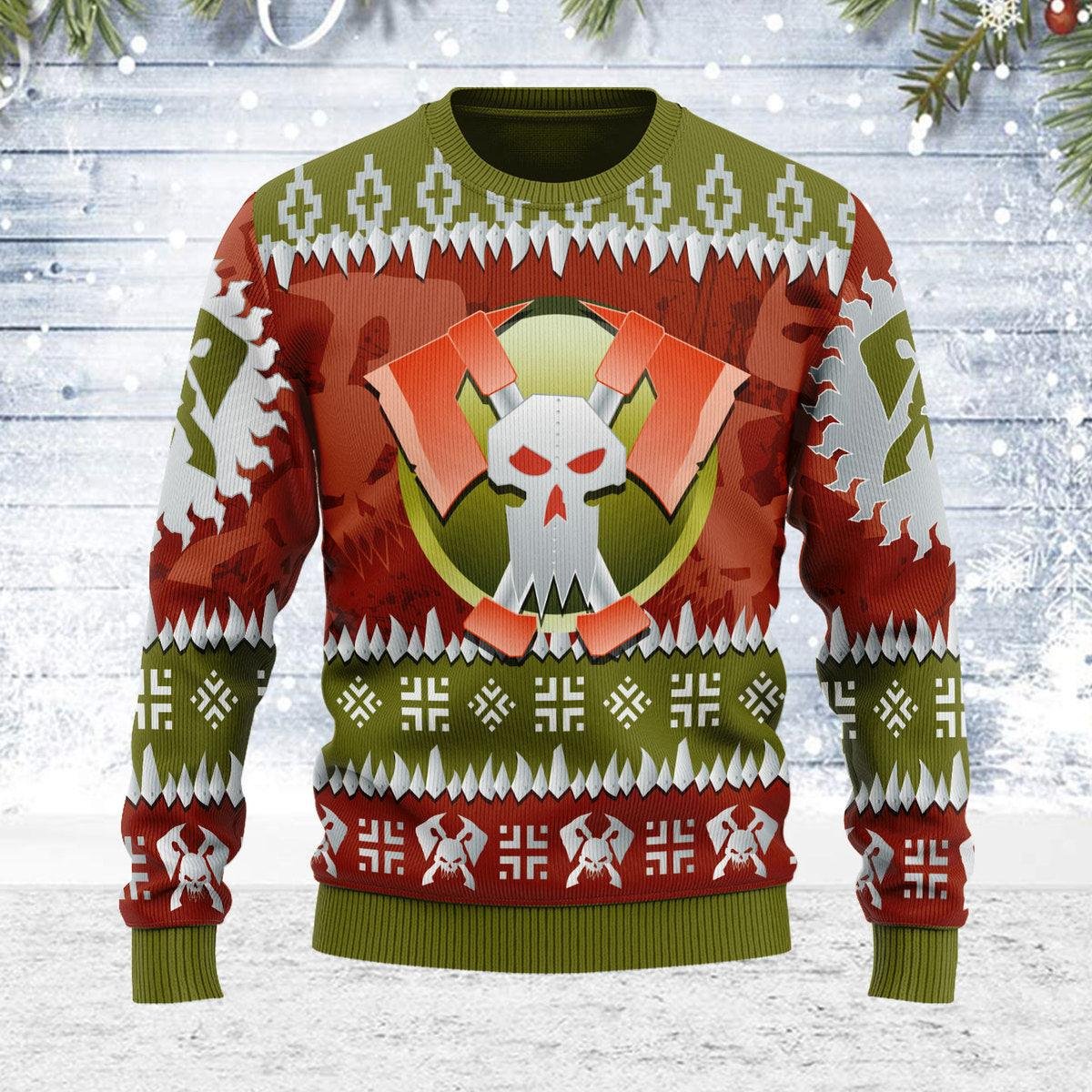 Blood Axe Orks Iconic Ugly Christmas Sweater