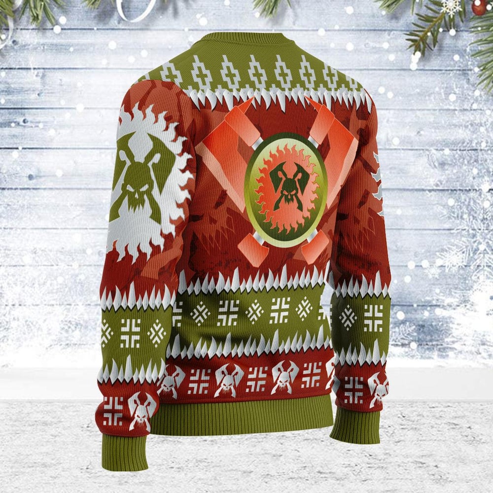 Blood Axe Orks Iconic Ugly Christmas Sweater