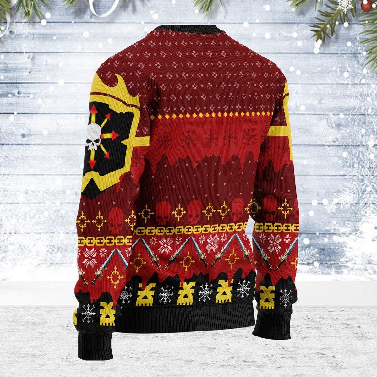 Chaos Khorne Flakes Iconic Ugly Christmas Sweater