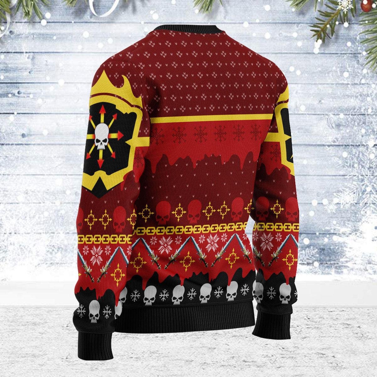 Chaos Reigns Khorne Iconic Ugly Christmas Sweater