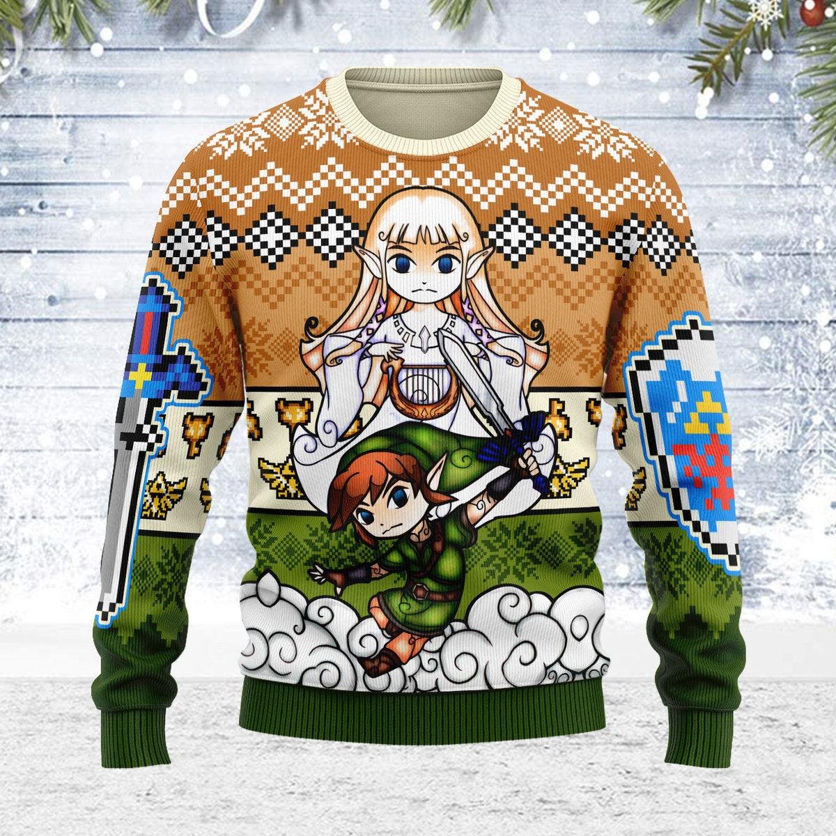 Art From The Wind Waker 01 Zelda Ugly Christmas Sweater