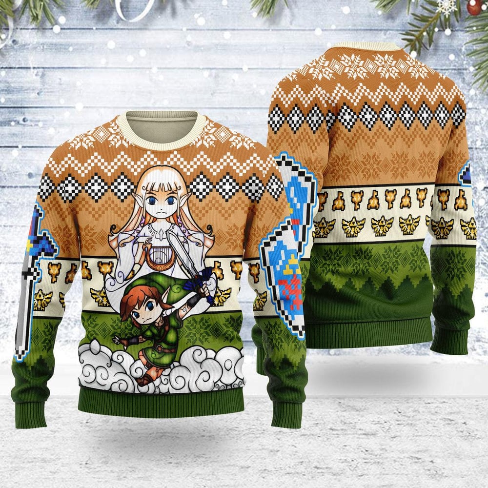 Art From The Wind Waker 01 Zelda Ugly Christmas Sweater