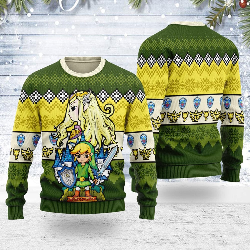 Art From The Wind Waker 02 Zelda Ugly Christmas Sweater