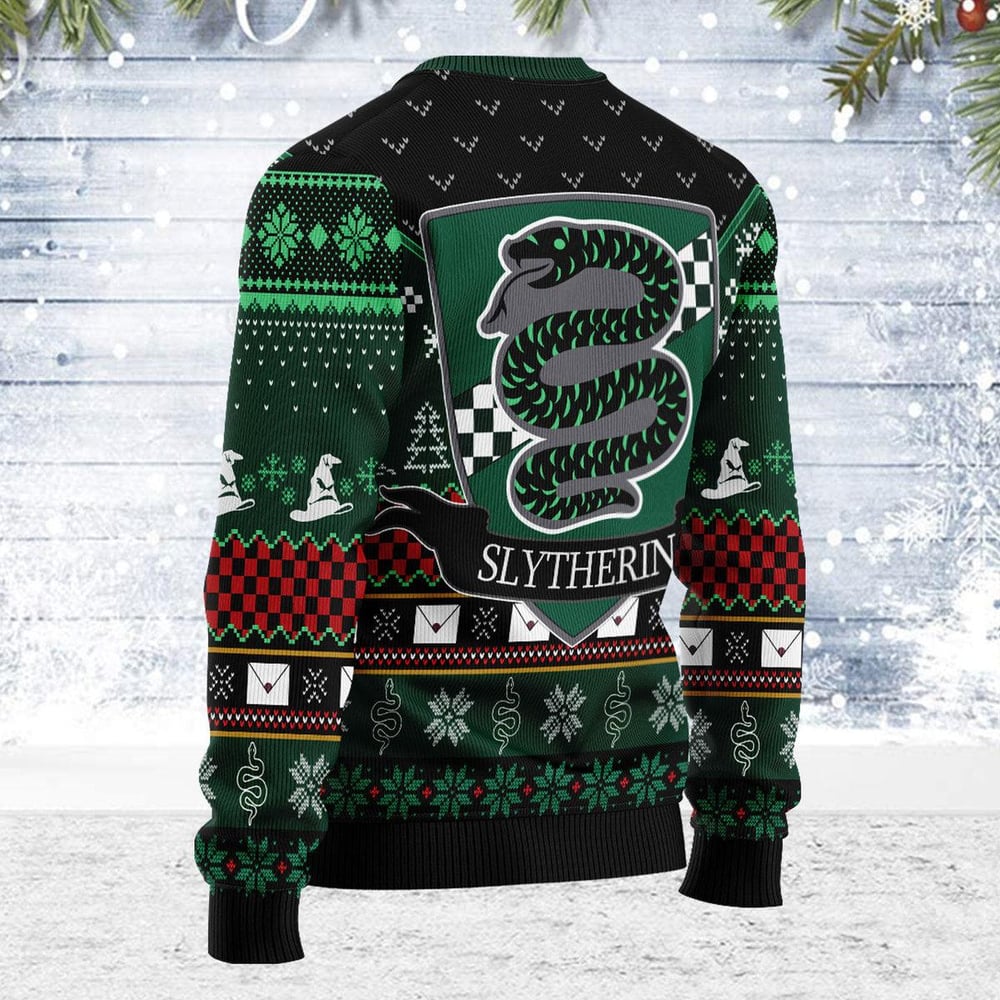 Slytherin Round The Christmas Tree Harry Potter Christmas Sweater