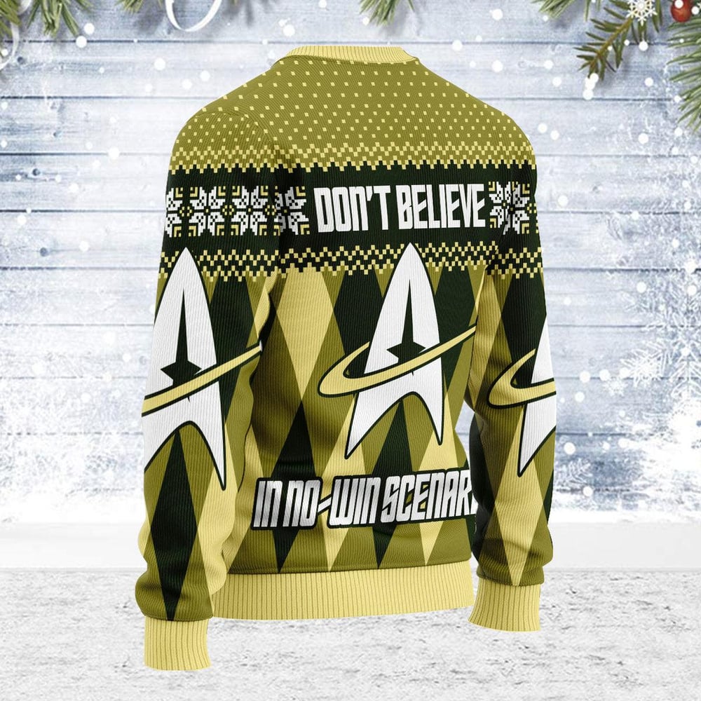 Don’T Believe In No-Win Scenarios Star Trek Ugly Christmas Sweater