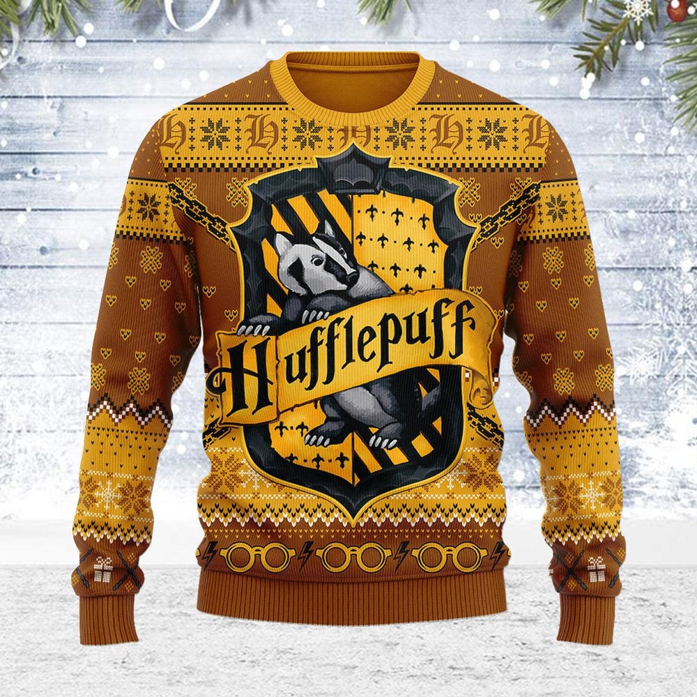 Ho Ho Hufflepuff Harry Potter Ugly Christmas Sweater