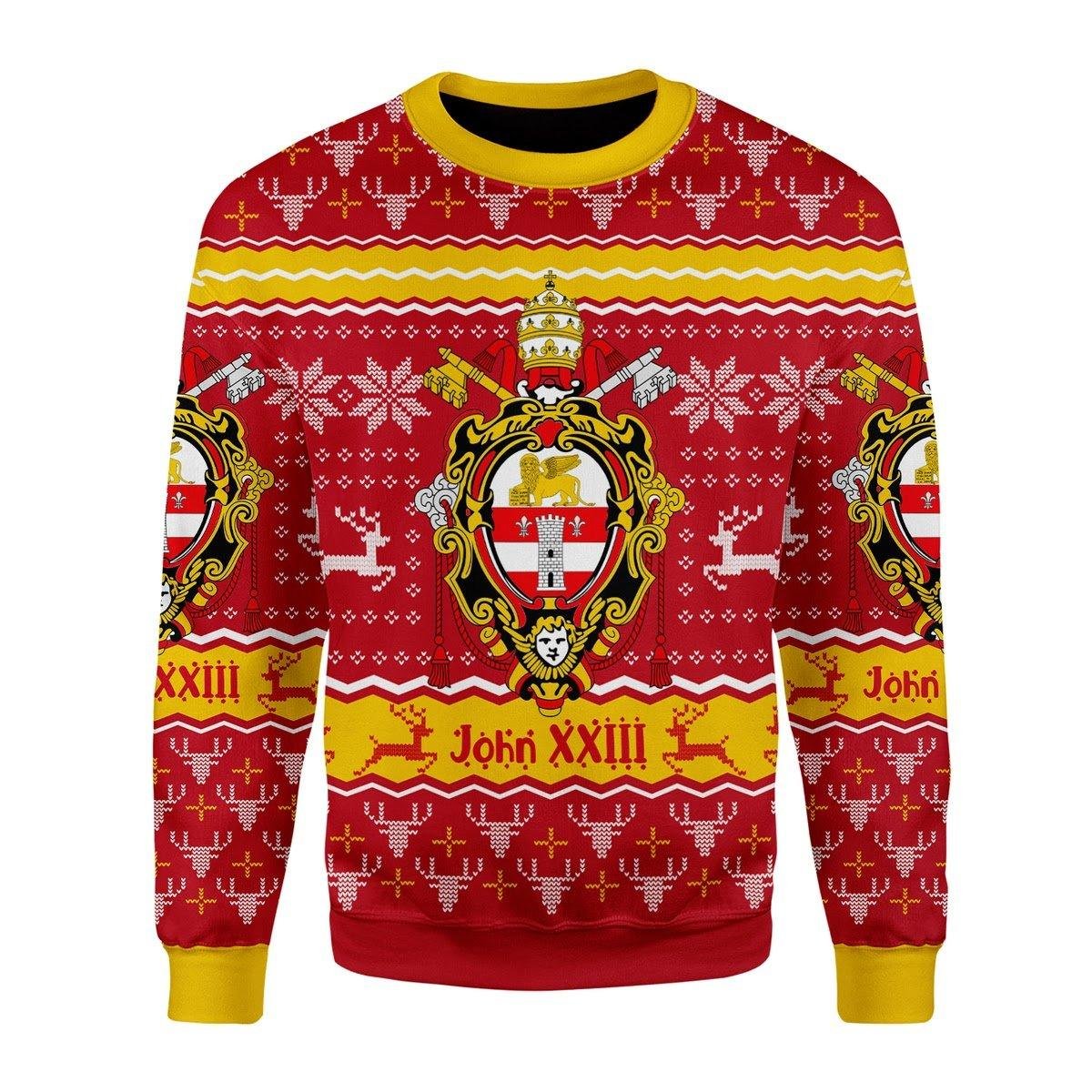 John Xxiii Coat Of Arms Ugly Christmas Sweater