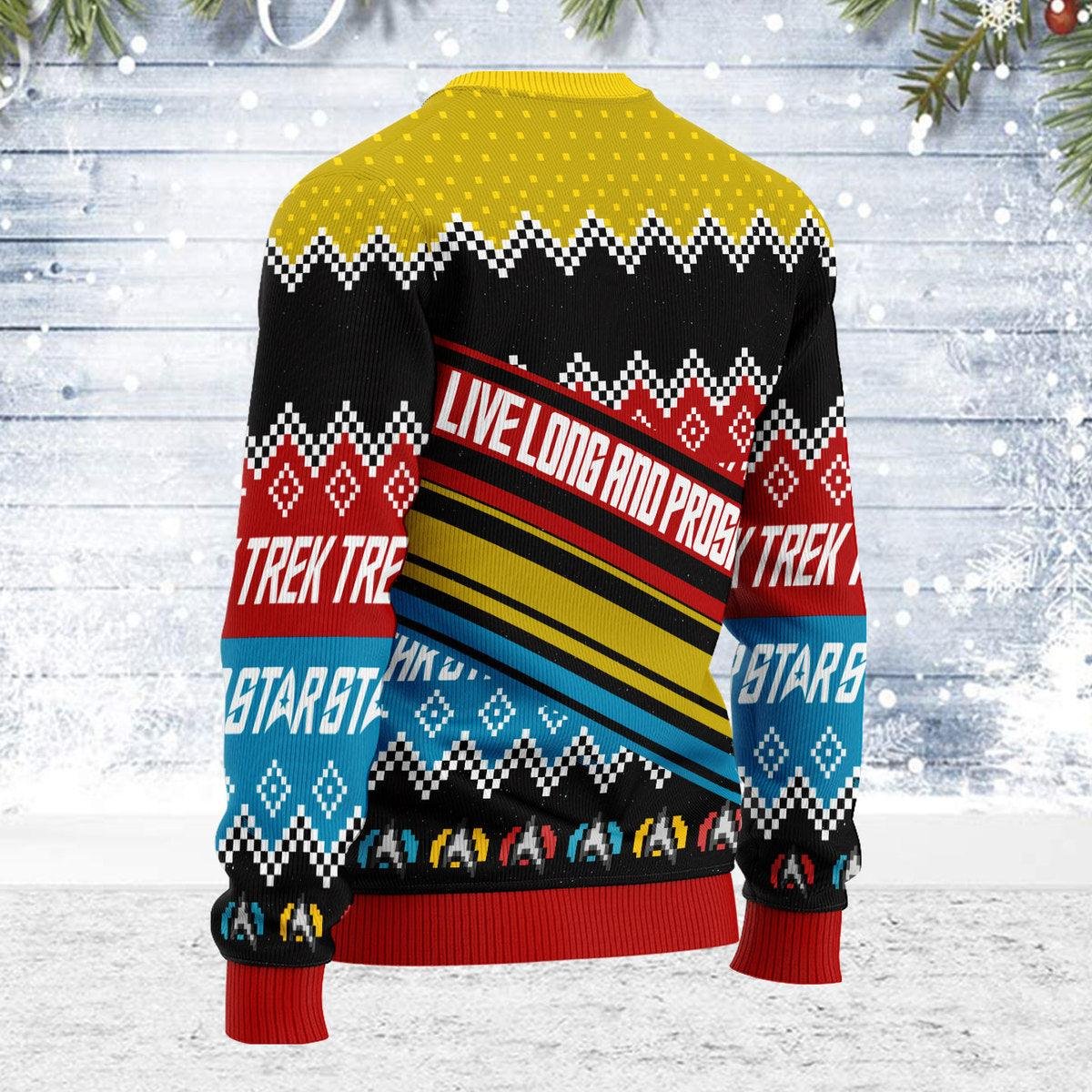 Live Long And Prosper Star Trek Ugly Christmas Sweater