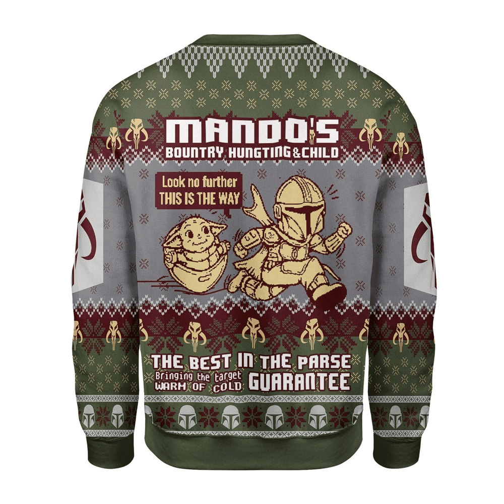 Mando’S Bountry Hunting Mandalorian Ugly Christmas Sweater