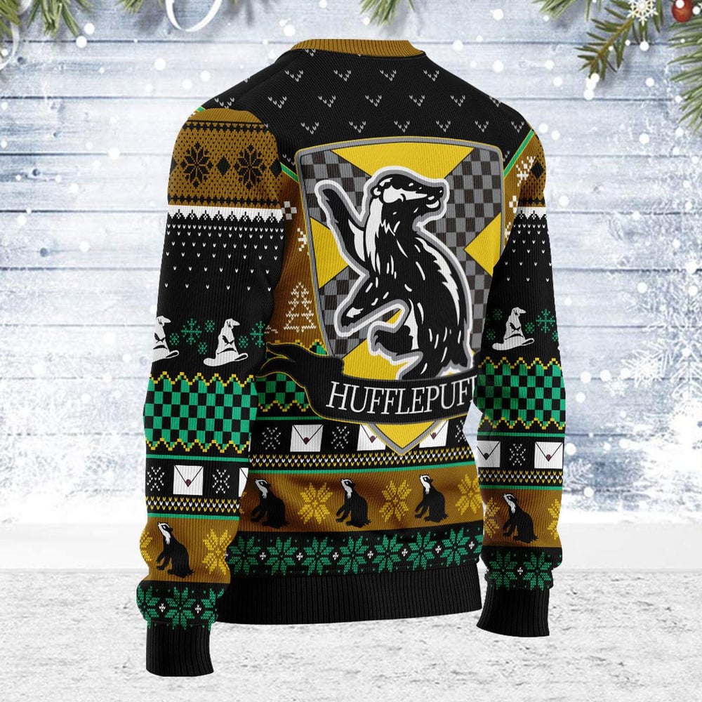 O Hufflepuff Night Harry Potter Ugly Christmas Sweater