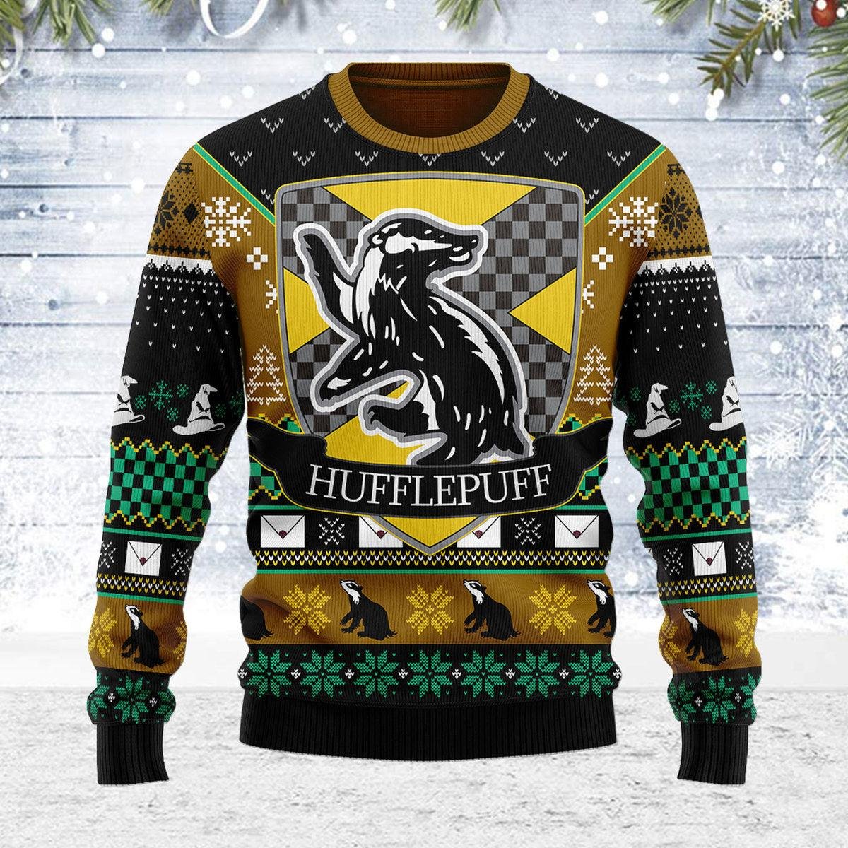 O Hufflepuff Night Harry Potter Ugly Christmas Sweater