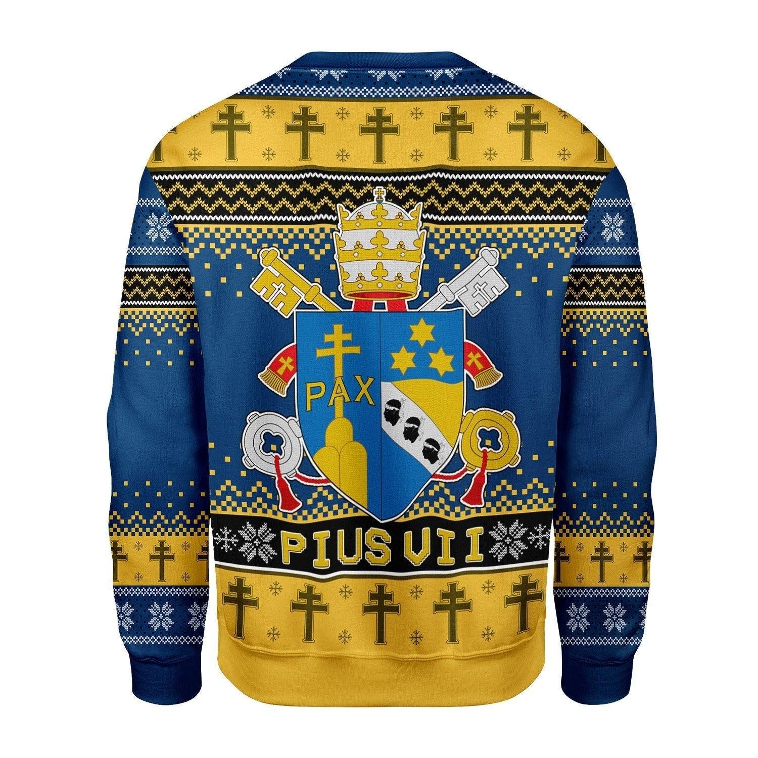 Pius Vii Coat Of Arms Christmas Sweater