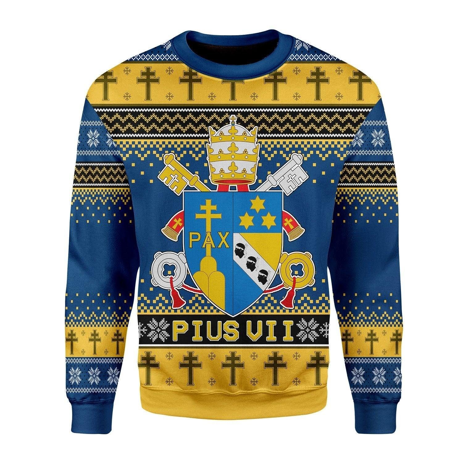 Pius Vii Coat Of Arms Christmas Sweater