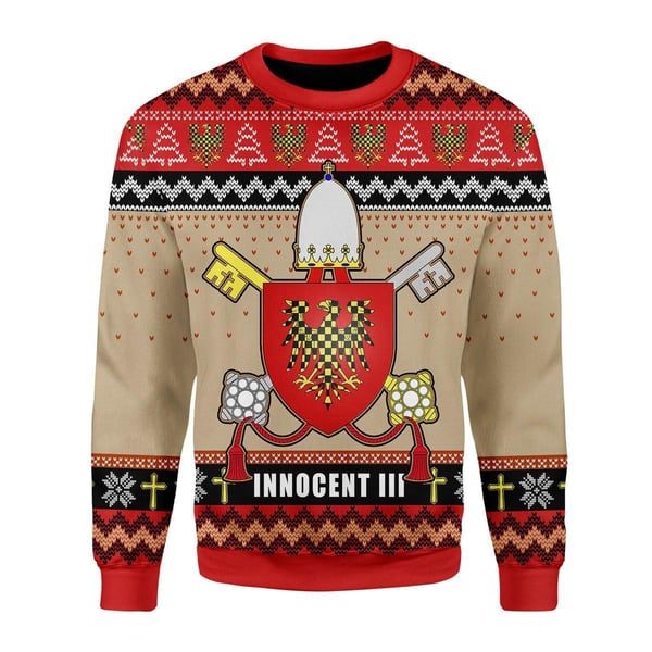 Pope Innocent III Coat of Arms Christmas Sweater