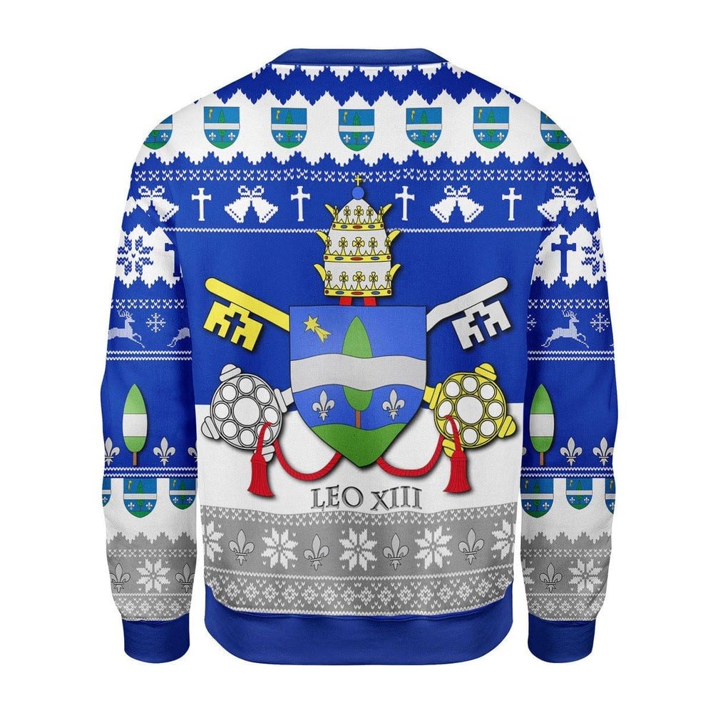 Pope Leo Xiii Coat Of Arms Christmas Sweater