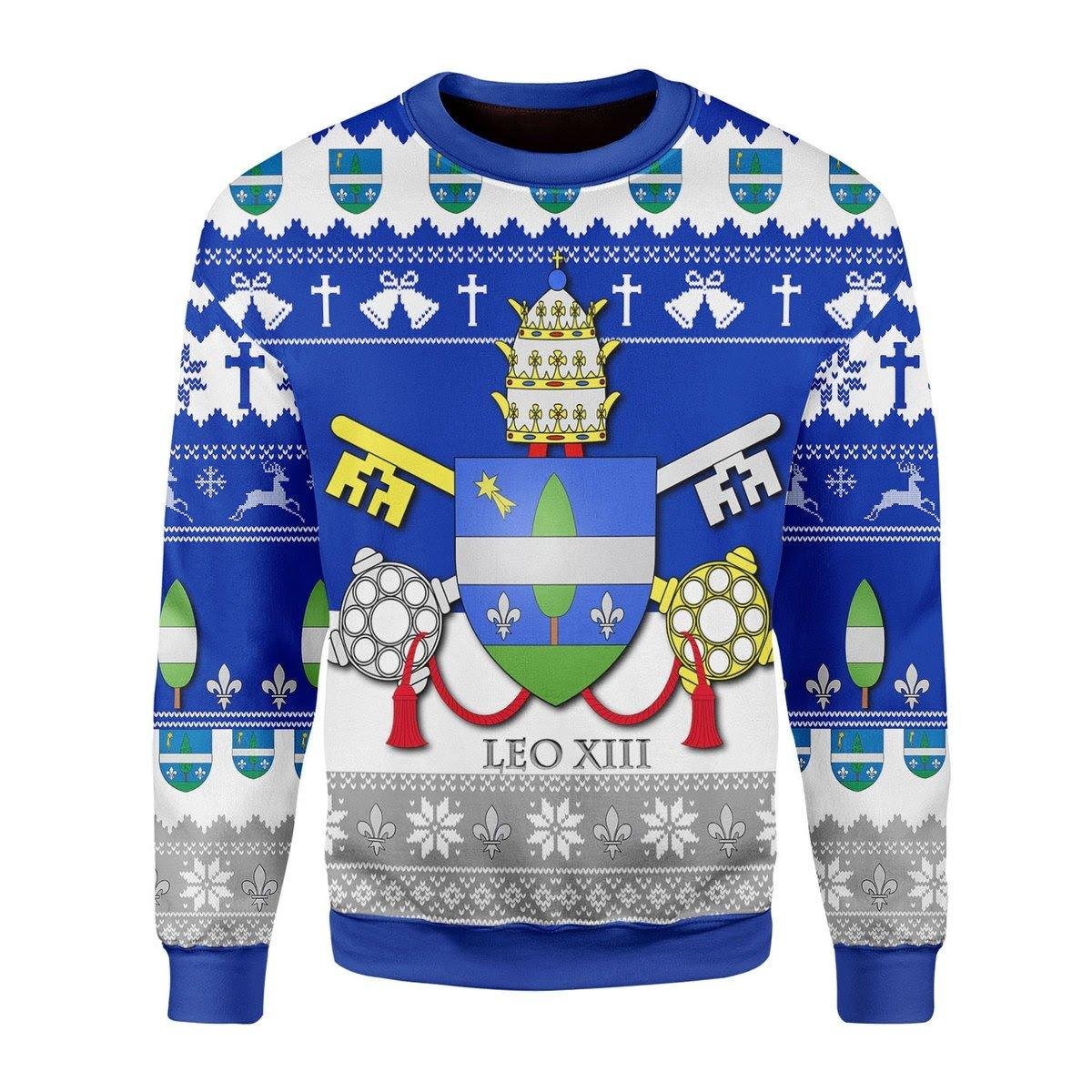 Pope Leo Xiii Coat Of Arms Christmas Sweater