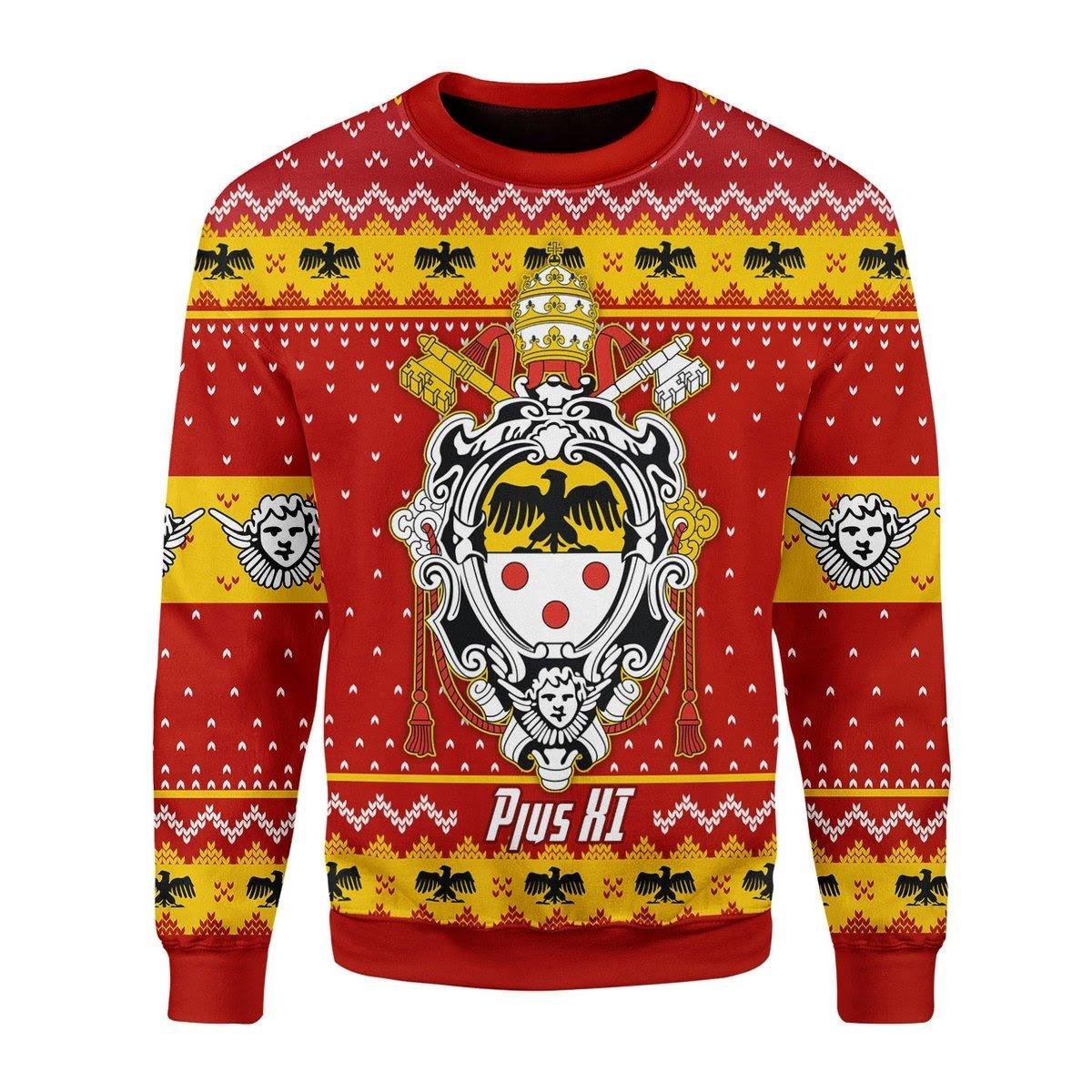 Pope Pius Xi Coat Of Arms Christmas Sweater