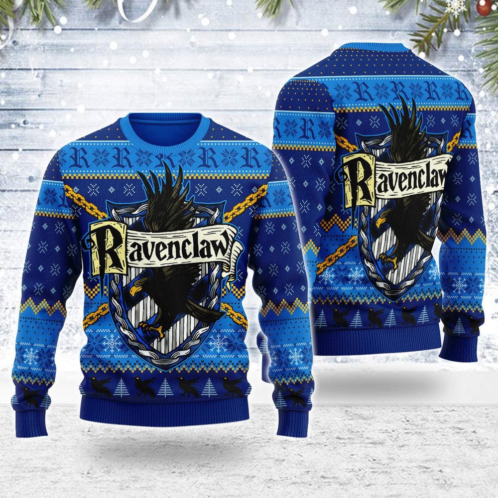 Rockin Ravenclaw Harry Potter Ugly Christmas Sweater