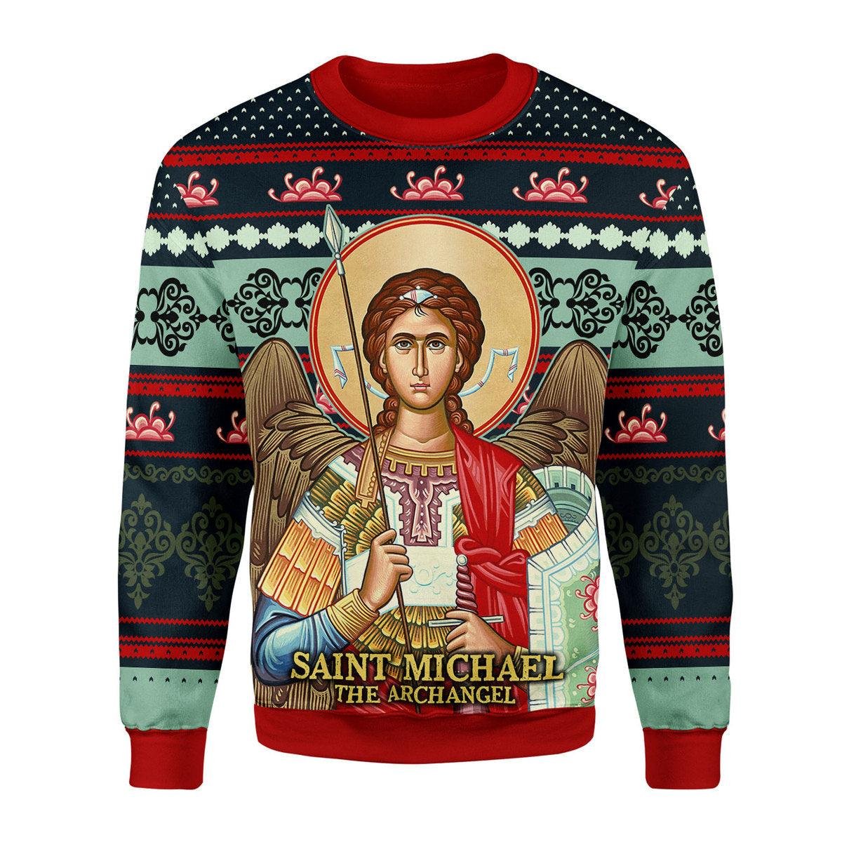 Saint Michael The Archangel Ugly Christmas Sweater