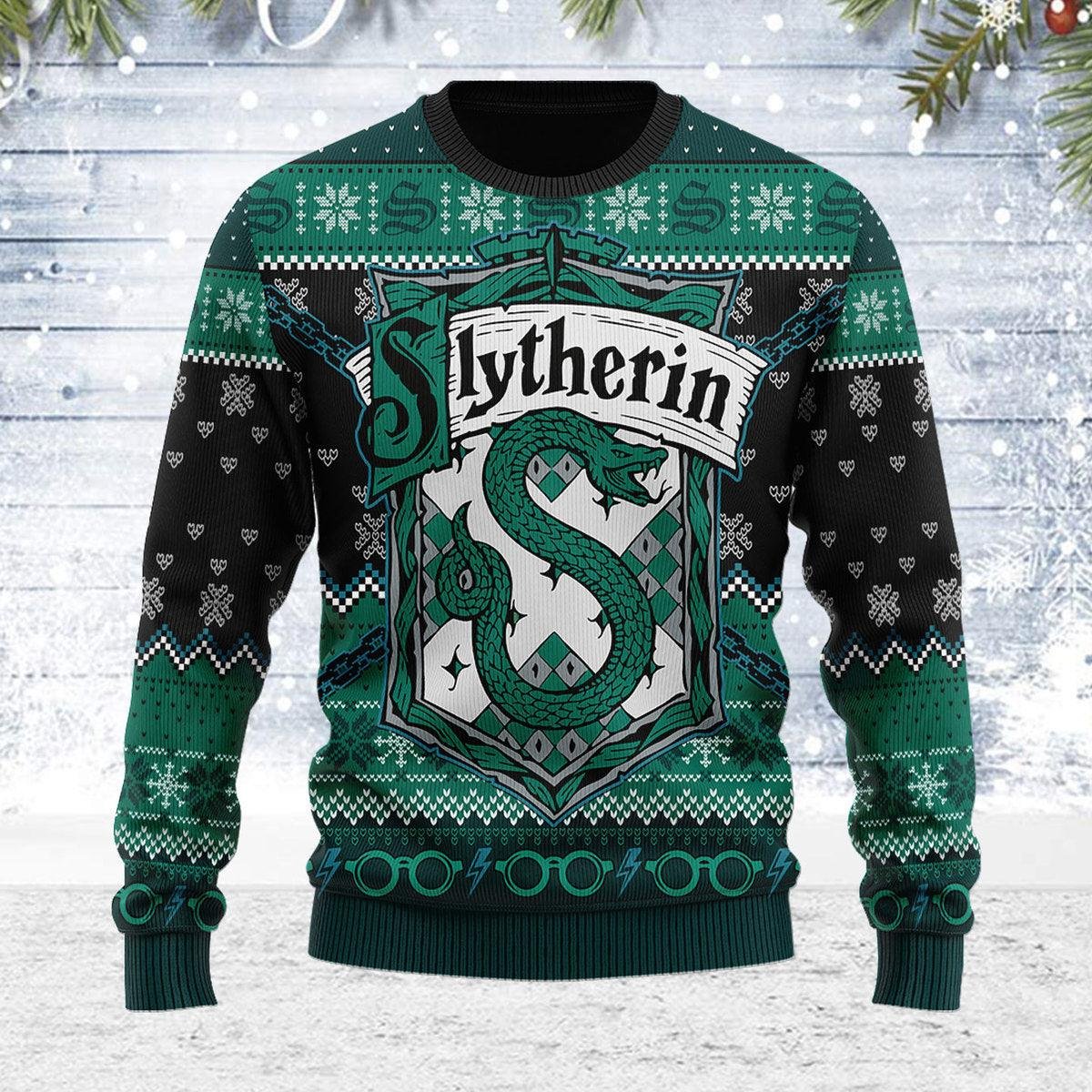 Slytherin Through The Snow Harry Potter Ugly Christmas Sweater