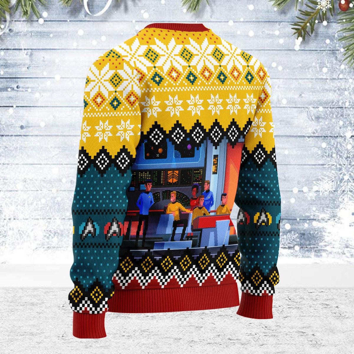 The Original Series Retro Character Squares Star Trek Christmas Sweater