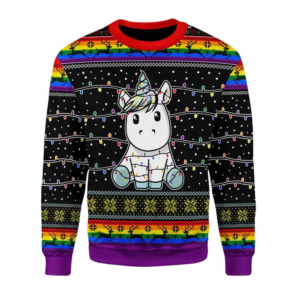 Unicorn Christmas Tree Ugly Christmas Sweater