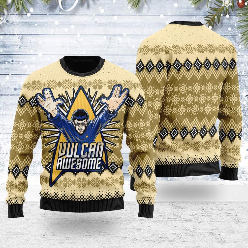 Star Trek Vulcan Awesome Ugly Christmas Sweater