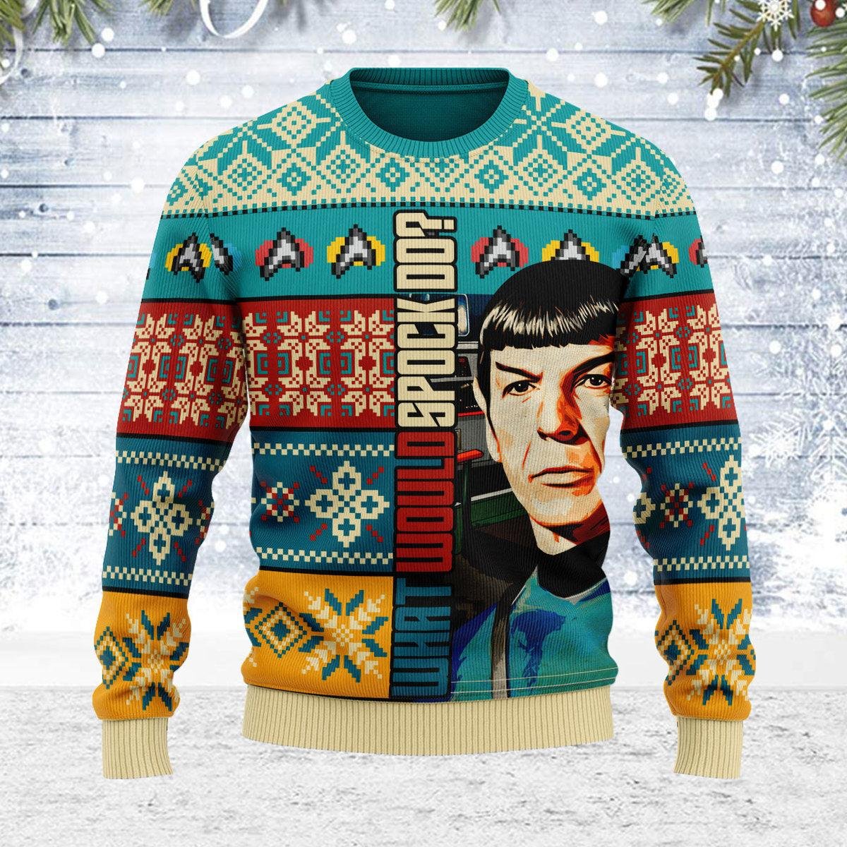 What Would Spock Do? Star Trek Ugly Christmas Sweater