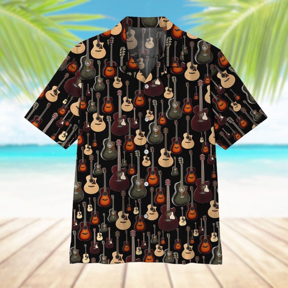 Acoustic Guitar Custom Hawaii Shirt