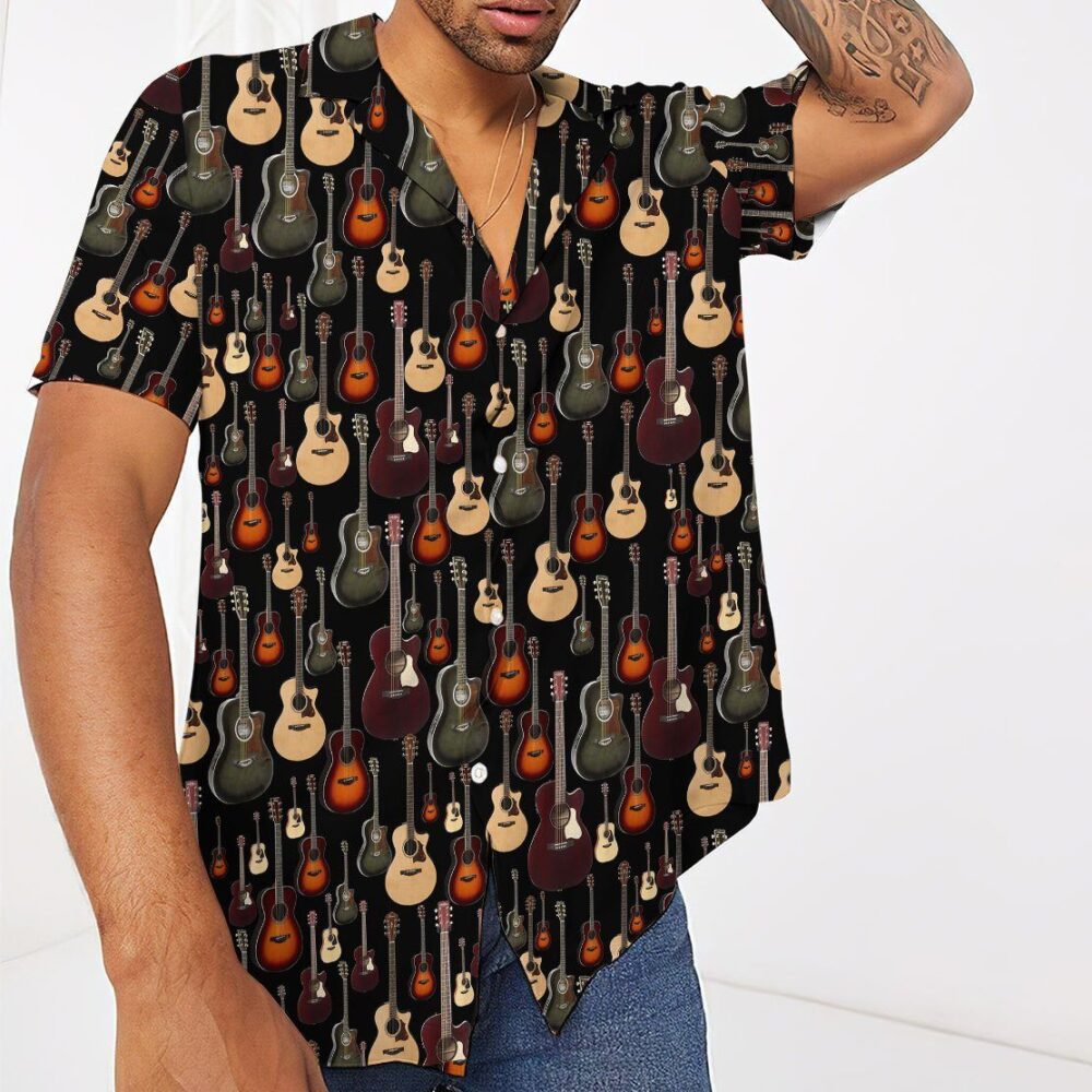 Acoustic Guitar Custom Hawaii Shirt