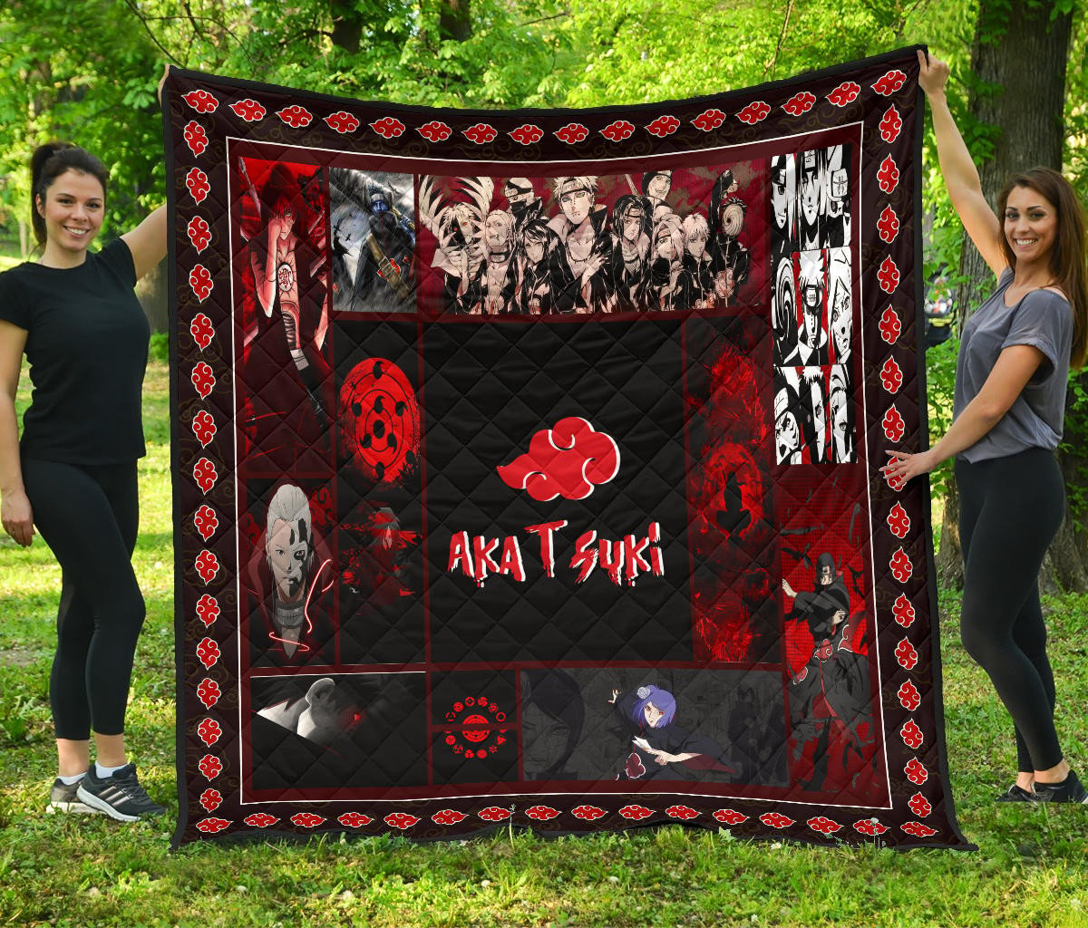 Akatsuki Members Naruto Premium Quilt Blanket Anime Home Decor Custom For Fans