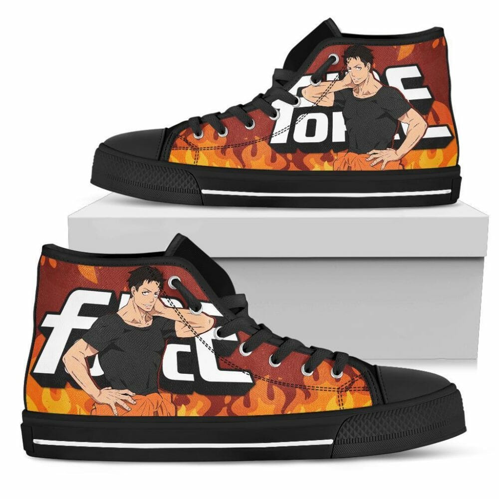 Akitaru Obi Fire Force Sneakers Anime High Top Shoes Fan Gift