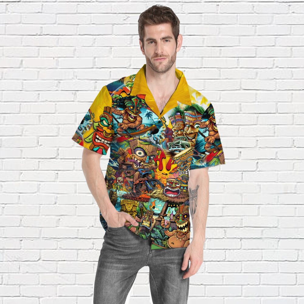 Aloha Spirits With Tiki Custom Hawaii Shirt