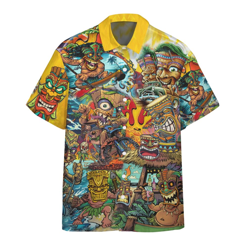 Aloha Spirits With Tiki Custom Hawaii Shirt