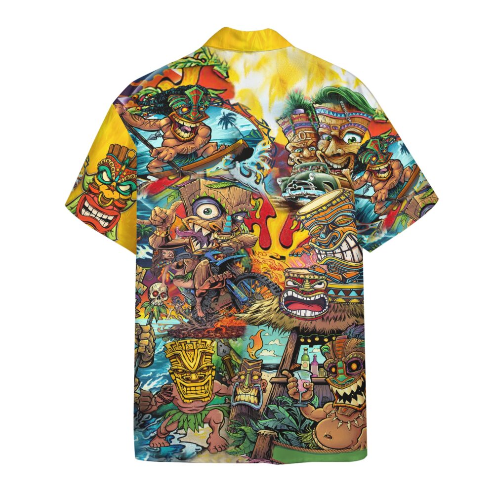 Aloha Spirits With Tiki Custom Hawaii Shirt