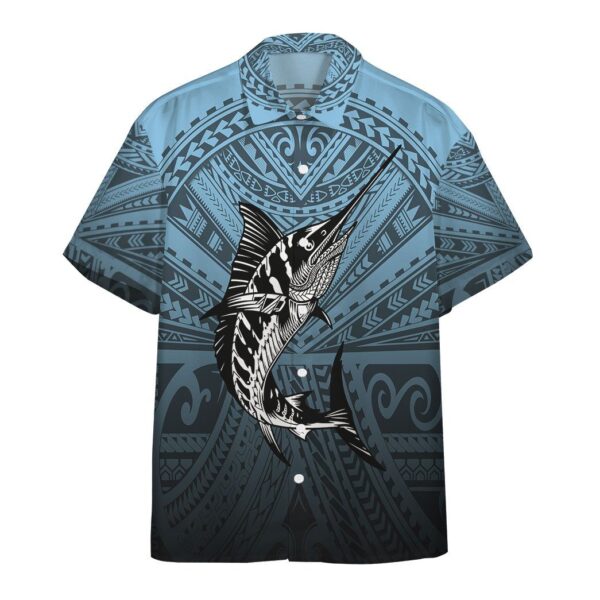 Amazing Polynesian Go Fishing Marlin Custom Short Sleeve Shirt