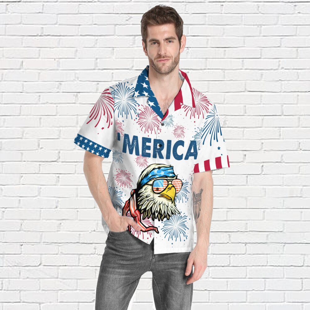 America Independence Day Bald Eagle Custom Short Sleeve Shirt