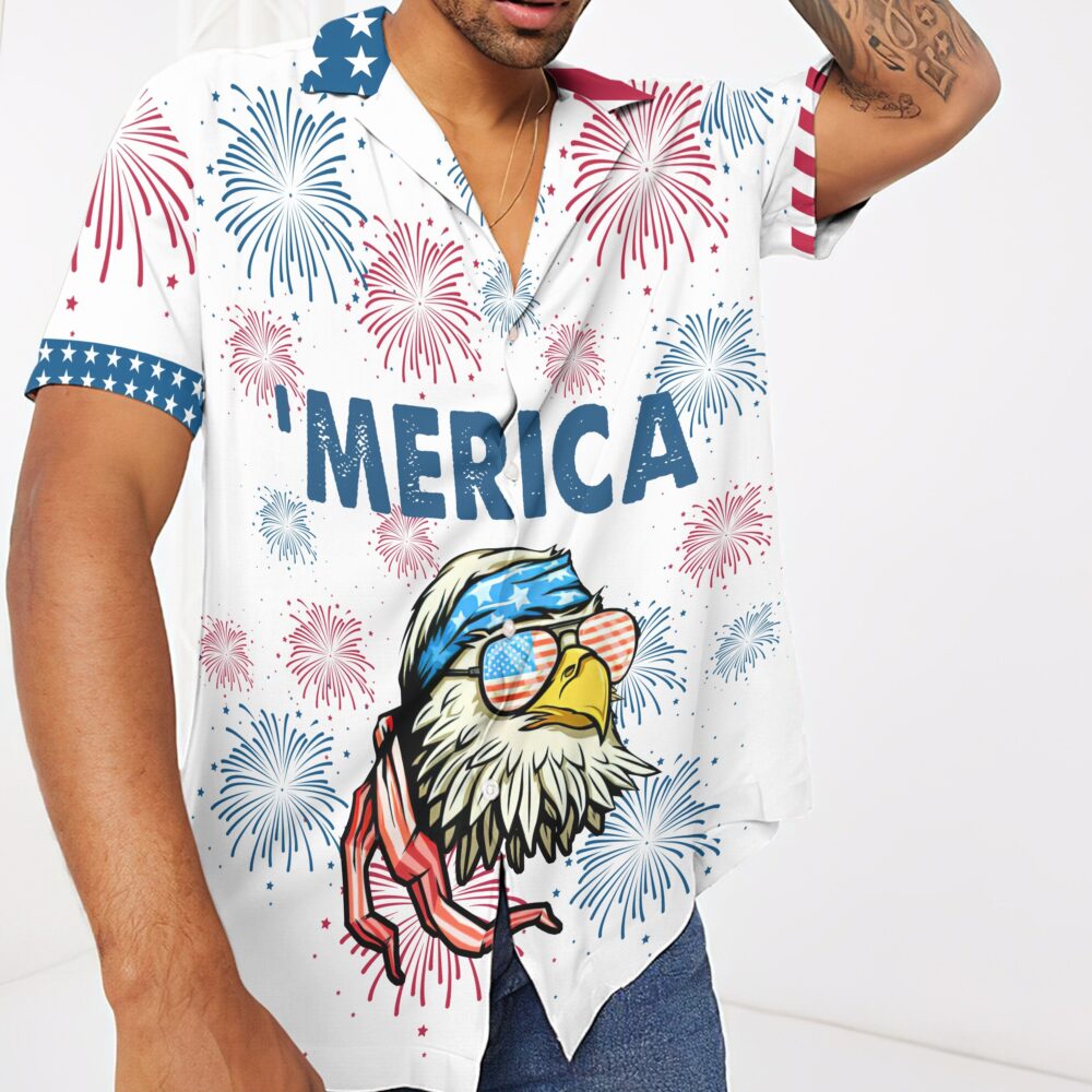 America Independence Day Bald Eagle Custom Short Sleeve Shirt