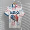 America Independence Day Dinosaurs Custom Short Sleeve Shirt F2Gfb