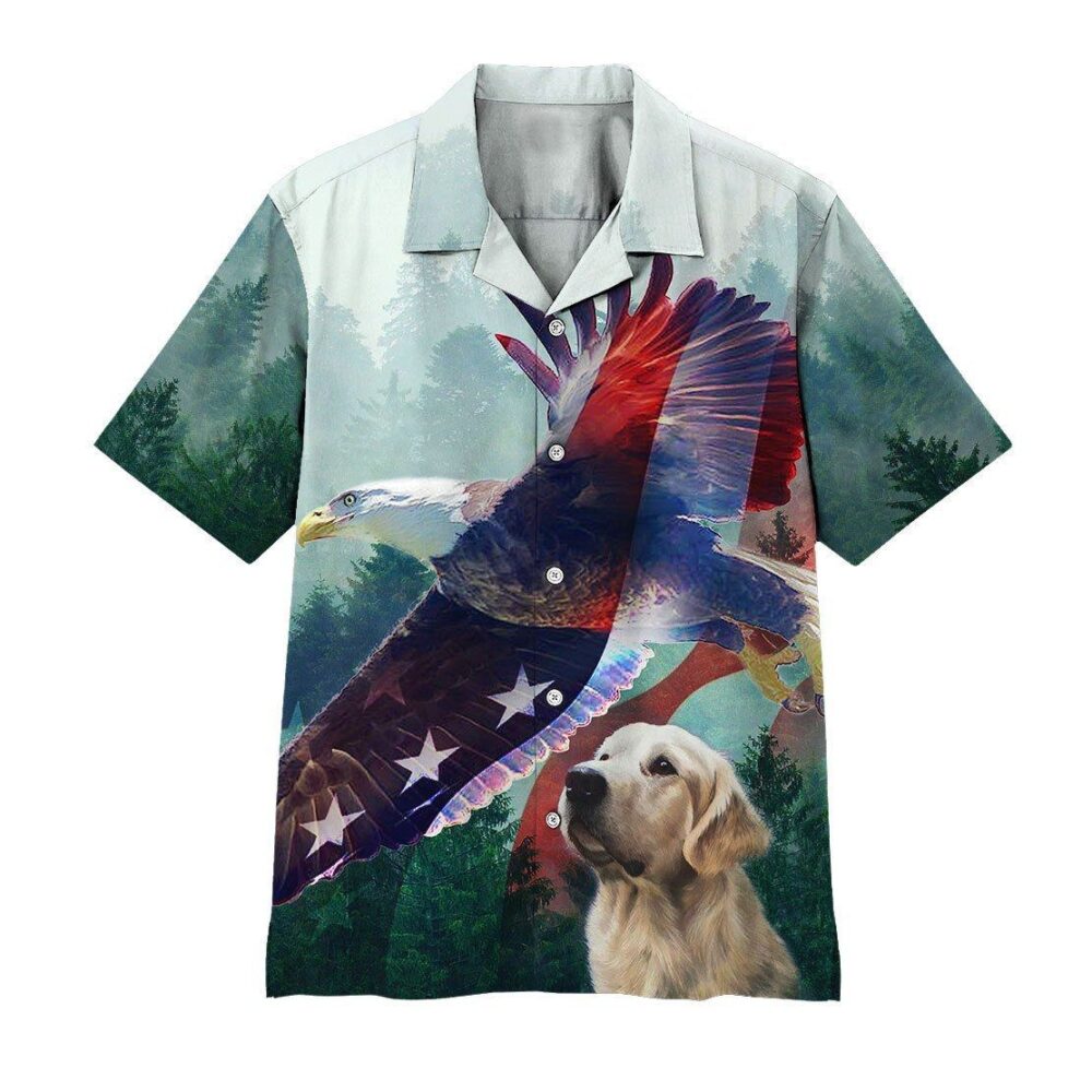 American Eagle And Dog Hawaii Shirt